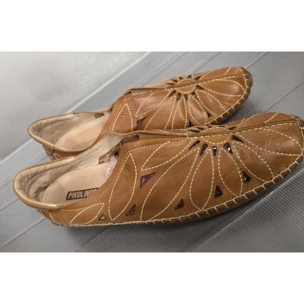 Picolinos Jerez Calfskin Leather Driving Moccasin Shoe Sz 8.5 Casual SlipOn EUC
